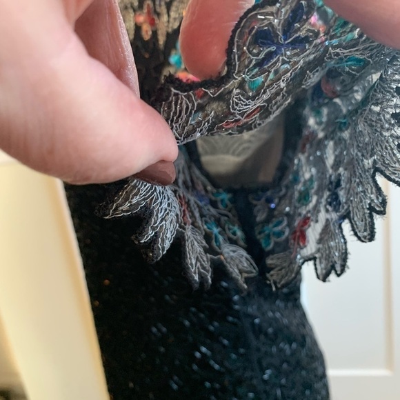 Laurence Kazar evening dress fully beaded. Size xl. New Years Eve attire. - Picture 6 of 15